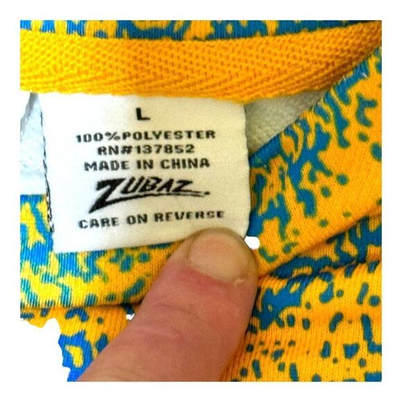 Zubaz NFL Team Apparel Chargers Long Sleeve Crewneck Shirt Large 100% Polyester - Picture 4 of 6